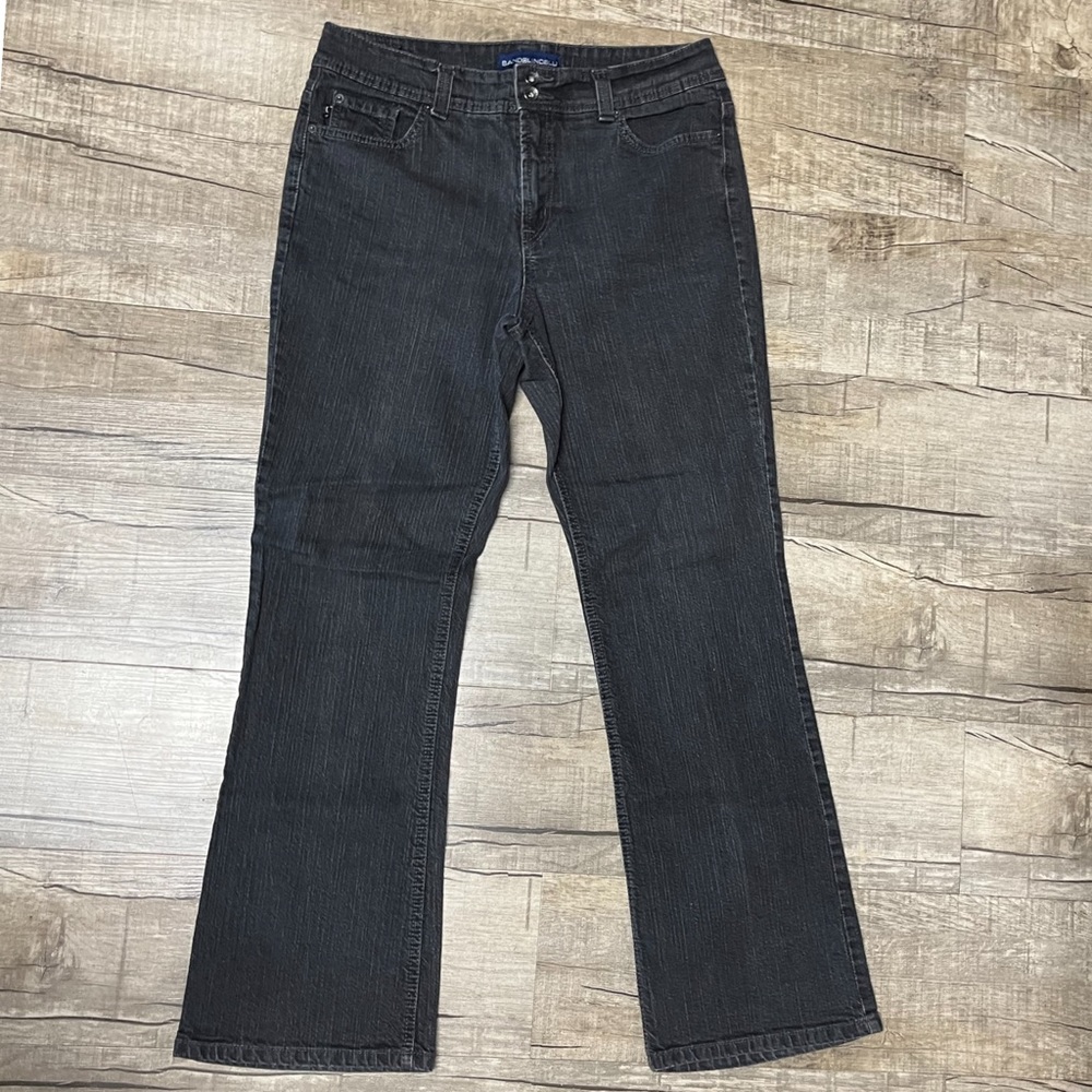 Bandolindblu Jeans Women Size 12 Black Faded Bootcut Denim Pants Arianna Stretch